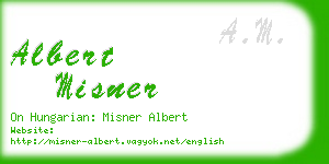 albert misner business card